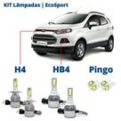 Kit Lâmpadas Ecosport 2003 a 2012 Super Led C6 6000k 7200 Lumens Branca