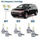 Kit Lâmpadas Edge 2007 2008 2009 2010 2011 2012 2013 2014 Super Led C6 6000k 7200 Lumens Branca