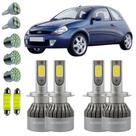 Kit Lampadas Farol Alto Baixo Led Externo Interno Ford Ka
