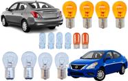 Kit lampadas farol lanterna giro nissan versa 2012 2013 2014 Kit lampadas farol lanterna giro nissan versa 2012 2013 2014
