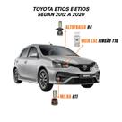 Kit Lâmpadas Farol LED Toyota Etios e Etios Sedan 2012 a 2020 6500K Luz Branca Y3