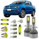 Kit Lampadas Farol Milha Led Teto Placa VW Amarok 2011/2014