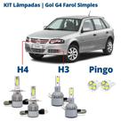 Kit Lâmpadas Gol G4 2006 a 2013 Super Led C6 6000k 7200 Lumens Branca Kit Lâmpadas Gol G4 2006 a 2013 Super Led C6 6000k 7200 Lumens Branca