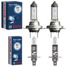 Kit Lampadas H1 H7 Bosch Original Halogena Farol Baixo e Farol Milha