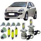 Kit Lâmpadas H4 Super Led Alto Baixo Fiat Punto Com Kit Leds Farolete Teto Ré Placa