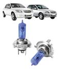 Kit lampadas halogena super branca foco simples para gm celta 2006/2015 prisma 2006/2012 12v 55w