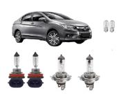 Kit lampadas honda city 2015 a 2021 hb3/h11/h11 amarela