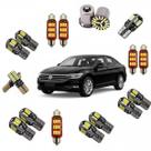 Kit Lâmpadas Internas Led Canbus Jetta 2014 2015 2016 2017 T10 Branco Branco-frio