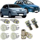 Kit lâmpadas led 6000k lanternas peugeot 206 e 207
