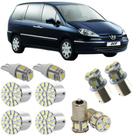 Kit lâmpadas led 6000k lanternas peugeot 807 super branca