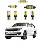 Kit Lampadas Led Canbus Amarok 2018 2019 Farolete Placa Teto T10 Branco Branco-frio