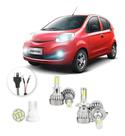Kit Lampadas Led Chery Qq 2015 A 2016 H4 H3 20000lm