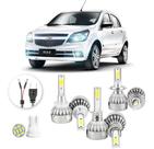 Kit Lampadas Led Chevrolet Agile 2012 2016 H27 H1 H7 20000lm