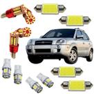 Kit Lâmpadas Led Cob Pingão T10 Torpedo 12v Luz Super Branca Teto Placa Farolete Ré Hyundai Tucson