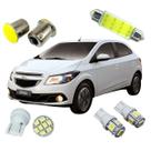 Kit Lâmpadas Led Cob Pingão Torpedo Luz De Teto Placa Farolete Ré Para Gm Onix 2012 à 2019