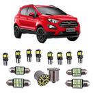 Kit Lâmpadas Led Ecosport Luz De Teto Placa Ré 2013 A 2022