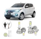 Kit Lampadas Led Fiat Mobi 2016 A 2020 H4 H8 20000lm