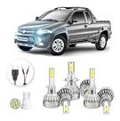 Kit Lâmpadas Led Fiat Strada 2013 A 2016 H1 H7 H1 20000lm Kit Lâmpadas Led Fiat Strada 2013 A 2016 H1 H7 H1 20000lm
