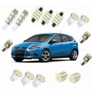 Kit Lâmpadas Led Ford Focus Teto/ré/placa/farolete