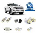 Kit Lâmpadas Led Ford Ranger Lanterna Farolete Teto Placa Ré
