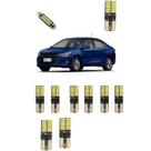 Kit Lâmpadas Led Onix 2021 2022 - Internas E Placa T10 Branco Branco-frio