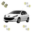 Kit Lâmpadas Led Peugeot 206 207 T10 T10 Branco Branco-frio