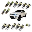 Kit Lampadas Led Premium L200 Triton Teto Placa Ré Farolete T10 Branco Branco-frio Kit Lampadas Led Premium L200 Triton Teto Placa Ré Farolete T10 Branco Branco-frio