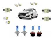 Kit lampadas led super branca hb20 farol e milha todos anos