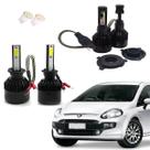 Kit Lâmpadas Led Tech One 8000k Azulado Farol Alto Baixo e Milha Fiat Punto 2008 2009 2010 2011 2012 2013 até 2017