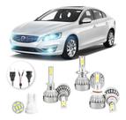 Kit Lampadas Led Volvo S60 2010 A 2013 H1 H7 Hb3 20000lm