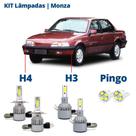 Kit Lâmpadas Monza Todos os Anos Super Led C6 6000k 7200 Lumens Branca