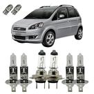 Kit Lâmpadas Originais 3200K Fiat Idea Alto Baixo Milha T10