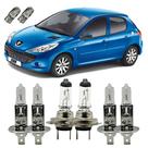 Kit Lâmpadas Originais 3200K Peugeot 206 Alto Baixo Milha