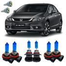 Kit Lampadas Super Branca 8500k Civic 2012 A 2016 + Led T10