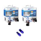 KIT Lâmpadas Super Brancas HB4 e HB3 8500K Farol Baixo e Alto + LED T10