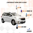Kit Lâmpadas Super Brancas TechOne Chevrolet Spin 2019 a 2024 com Brinde