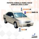 Kit Lâmpadas Super Brancas TechOne Toyota Corolla Foco Simples 2003 a 2007 com Brinde