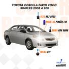 Kit Lâmpadas Super Brancas TechOne Toyota Corolla Foco Simples 2008 a 2011 com Brinde