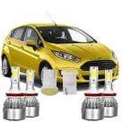 Kit Lampadas Super Led 6000k New Fiesta Luz Baixa Milha