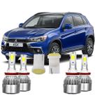 Kit Lampadas Super Led Farol Baixo Milha Asx 6000k + Led T10