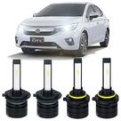 Kit Lampadas Super Led Honda City 21 22 23 Farol Baixo Alto H7 + HB3