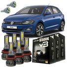 Kit Lâmpadas Super Led Y3 VW Polo 2018 Em Diante + T10 Kit Lâmpadas Super Led Y3 VW Polo 2018 Em Diante + T10