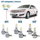 Kit Lâmpadas Vectra 2009 2010 2011 Super Led C6 6000k 7200 Lumens Branca