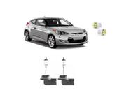 Kit lâmpadas veloster milha 2011 2012 2013 halógenas amarela