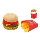 Kit Lanche Infantil Hambúrguer Batata e Refrigerante Brinquedo Educativo Montar Divertido Kit Lanche Infantil Hambúrguer Batata e Refrigerante Brinquedo Educativo Montar Divertido