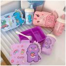 Kit Lancheira Marmita com Talher + Copo infantil Dinossauro