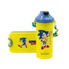 Kit Lancheira Marmita Infantil c/ Talher e Garrafa Sonic - Zona Criativa
