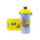 Kit Lancheira Marmita Infantil Talher e Garrafa Bob Esponja