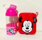 Kit Lancheira Minnie Disney + Garrafa Com Compartimento