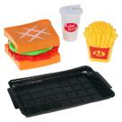 Kit Lanchinho 4 Peças Lanche Batata Frita Refrigerante Pratinho Brinquedo Fast Food Infantil